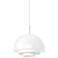 Modern Tiers 12" Wide Satin White Dome LED Pendant