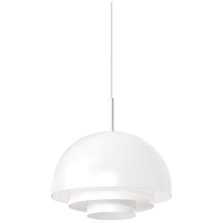 Modern Tiers 12&quot; Wide Satin White Dome LED Pendant