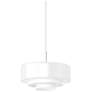 Modern Tiers 12" Wide Satin White Flat LED Pendant