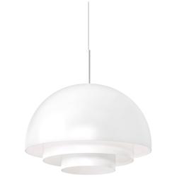 Modern Tiers 16&quot; Wide Satin White Dome LED Pendant