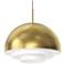 Modern Tiers 20" Wide Brass Finish Dome LED Pendant