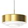 Modern Tiers 20" Wide Brass Finish Flat LED Pendant