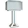 Modern Times Off-White and Blue Table Lamp