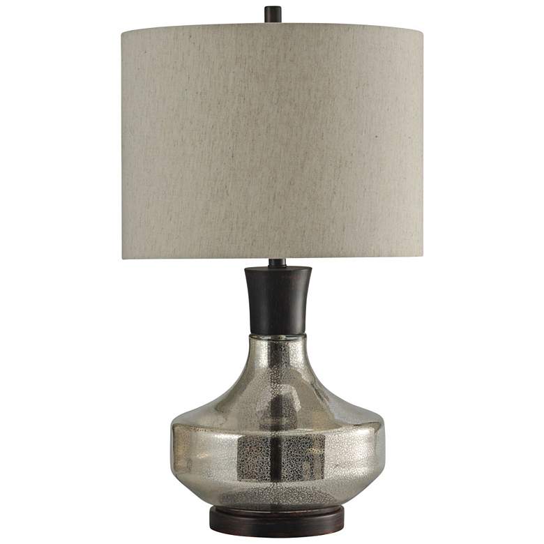 Image 2 Modern Vase 29 inch Taupe Shade Mercury Glass Table Lamp