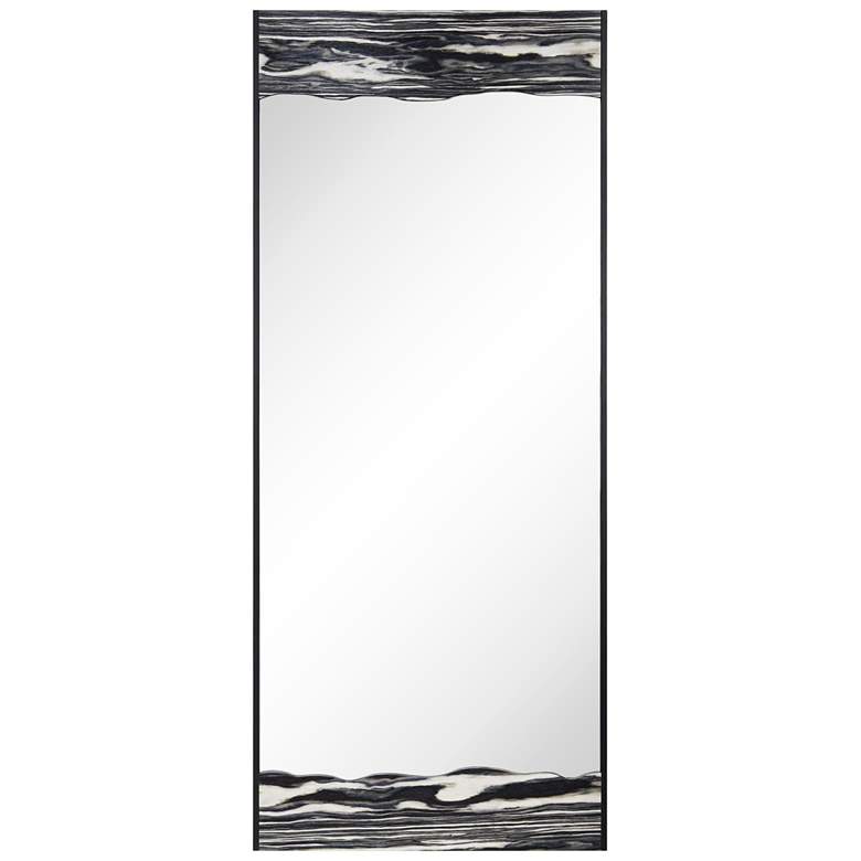 Image 1 Modern Veil Rectangular Wall Mirror, 57"x24" Mirror