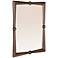 Modern Walnut Finish Mango Wood Wall Mirror