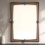 1_Modern Walnut Finish Mango Wood Wall Mirror