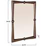 3_Modern Walnut Finish Mango Wood Wall Mirror more views