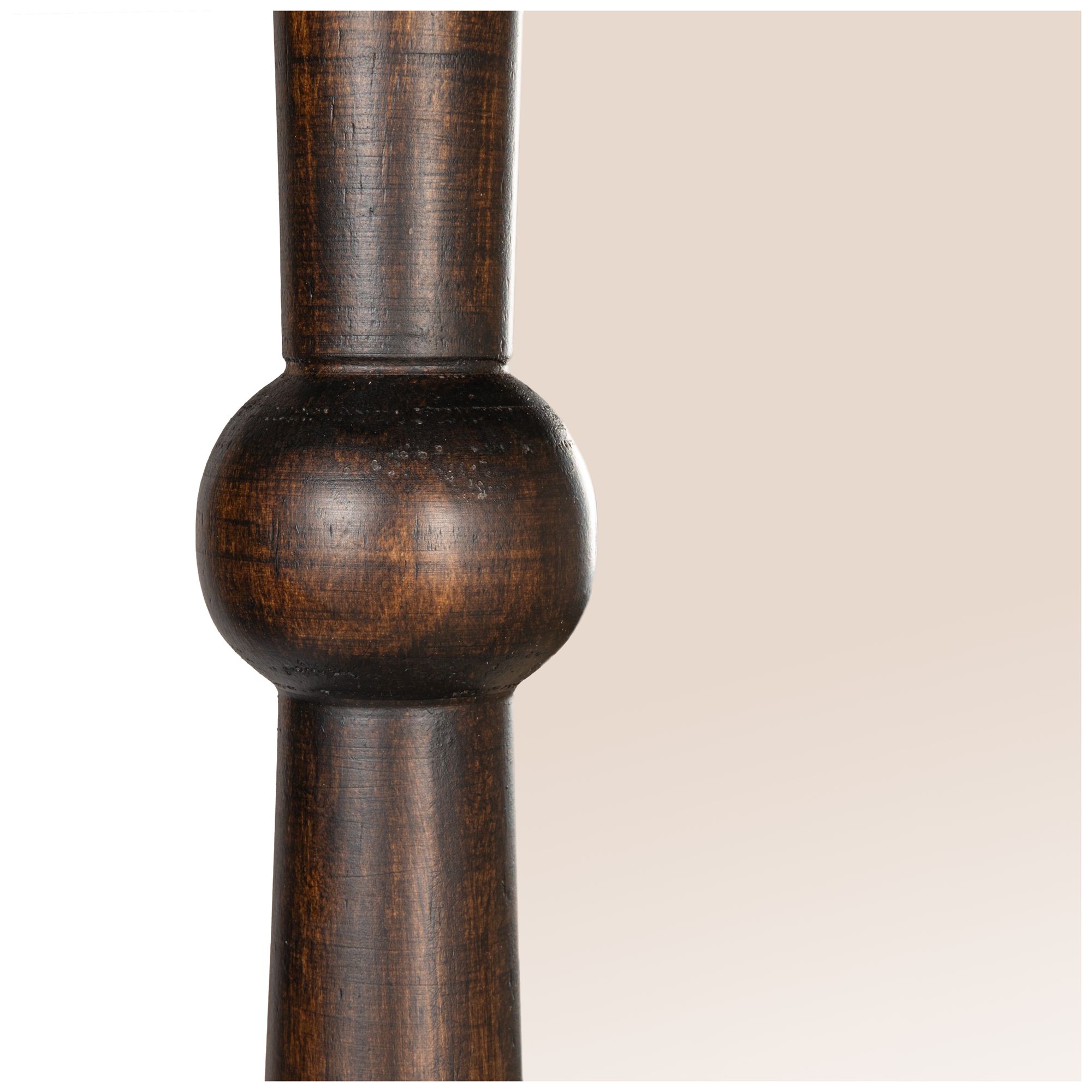 Image 5 Modern Walnut Finish Mango Wood Wall Mirror more views