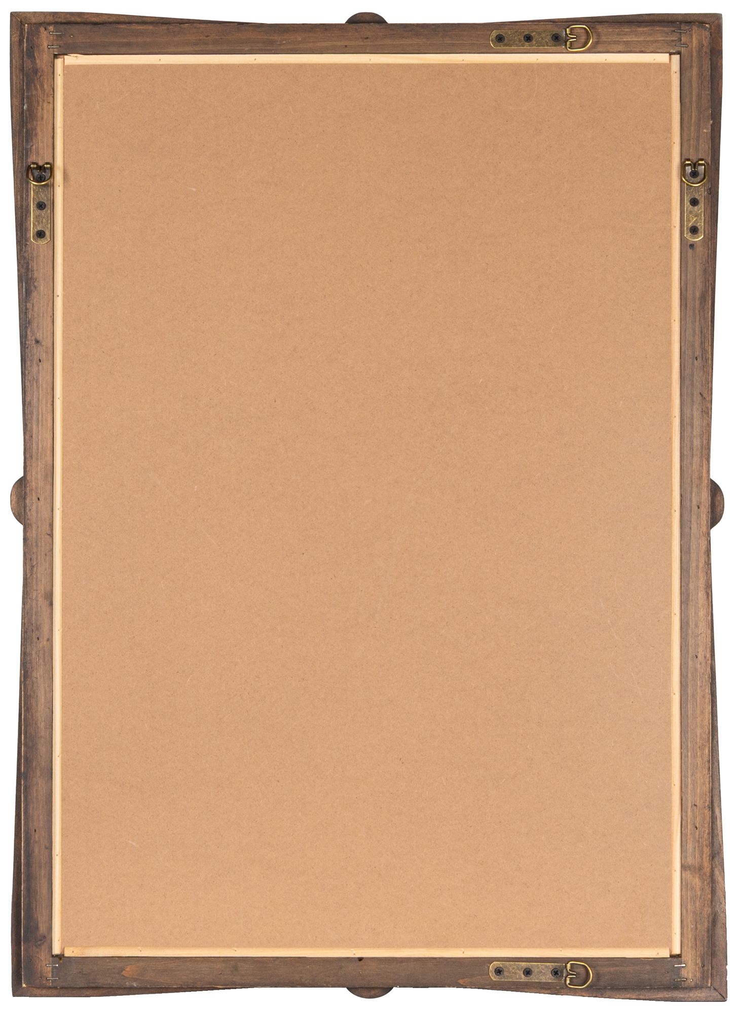 Image 6 Modern Walnut Finish Mango Wood Wall Mirror more views