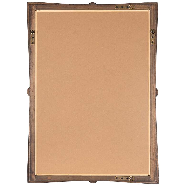 Image 6 Modern Walnut Finish Mango Wood Wall Mirror more views