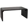 1_Modern Waterfall Edge Mango Wood Coffee Table, Black