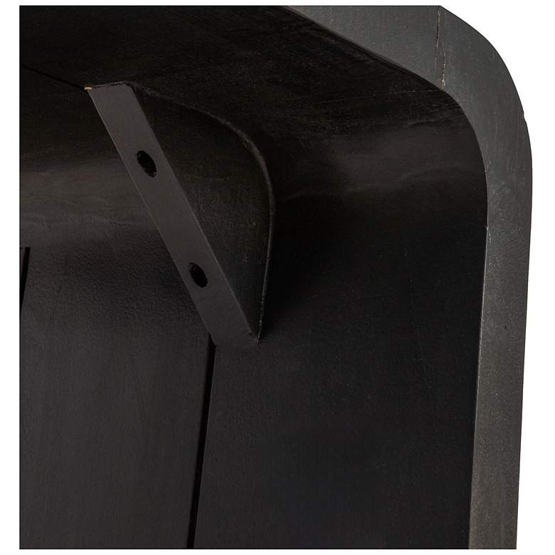 Image 4 Modern Waterfall Edge Mango Wood Coffee Table, Black more views
