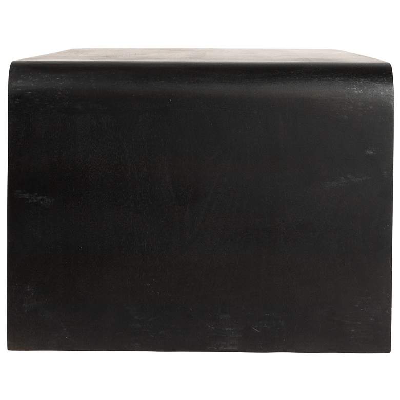 Image 7 Modern Waterfall Edge Mango Wood Coffee Table, Black more views