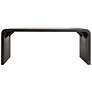 Modern Waterfall Edge Mango Wood Coffee Table, Black