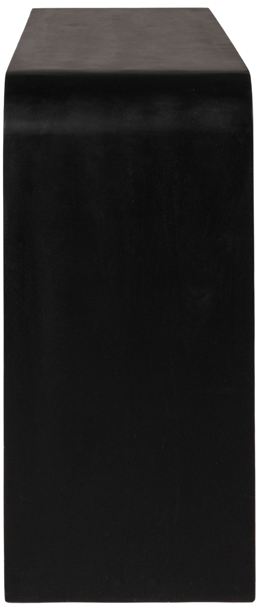 Modern Waterfall Edge Mango Wood Console Table, Black