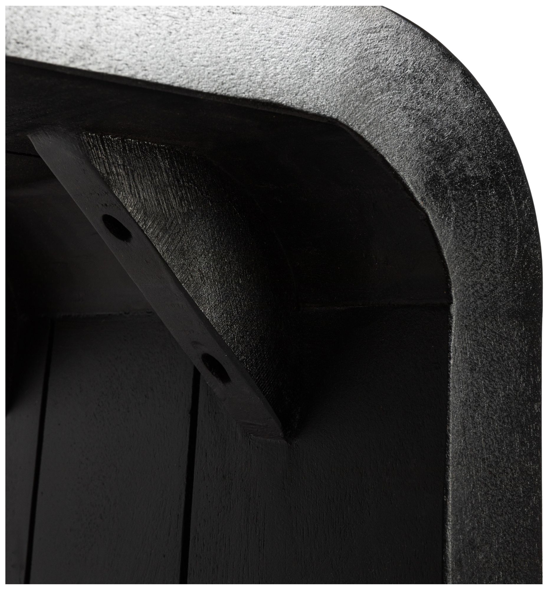 Modern Waterfall Edge Mango Wood Console Table, Black