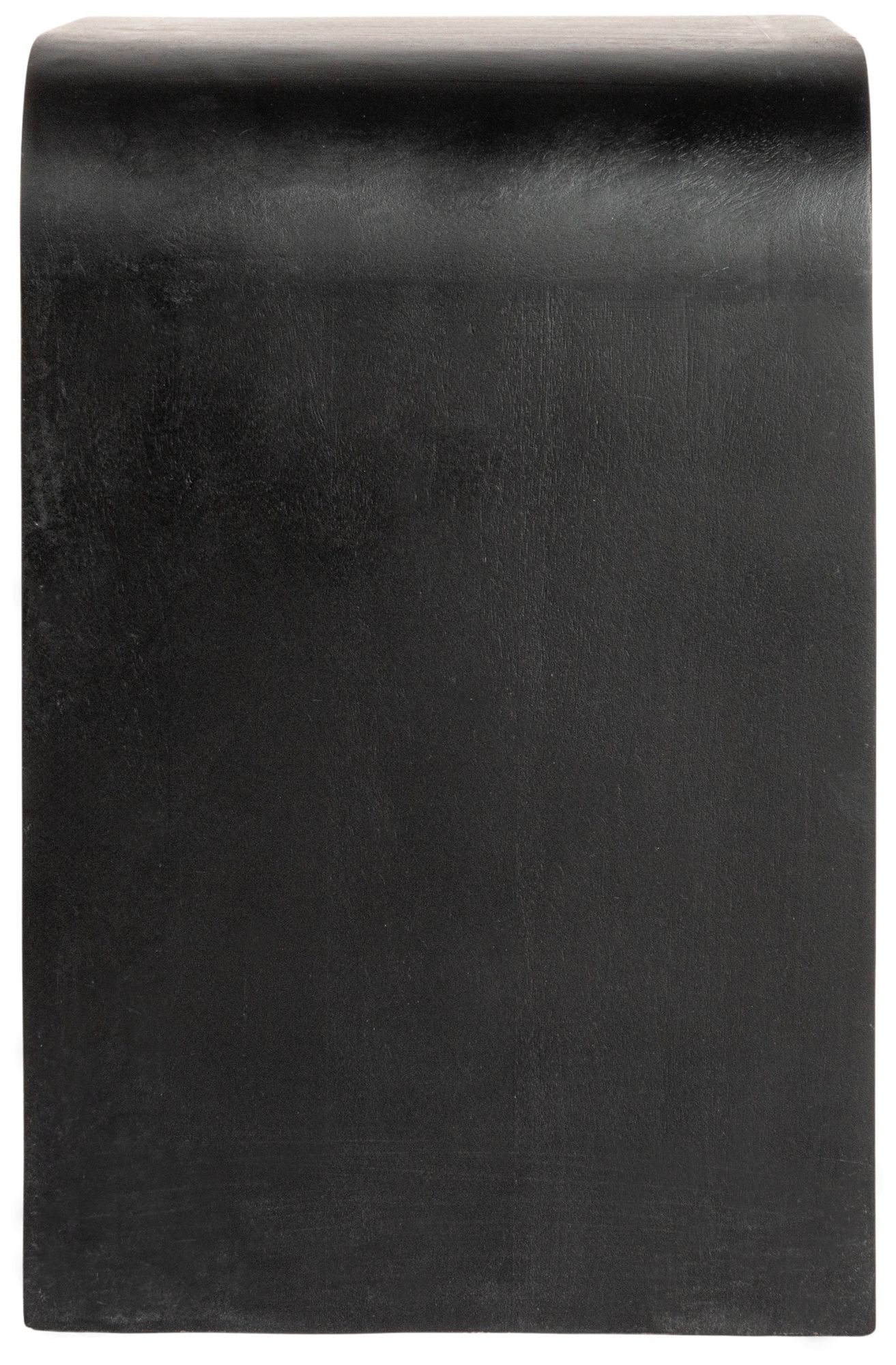 Image 5 Modern Waterfall Edge Mango Wood End Table with Shelf, Black more views