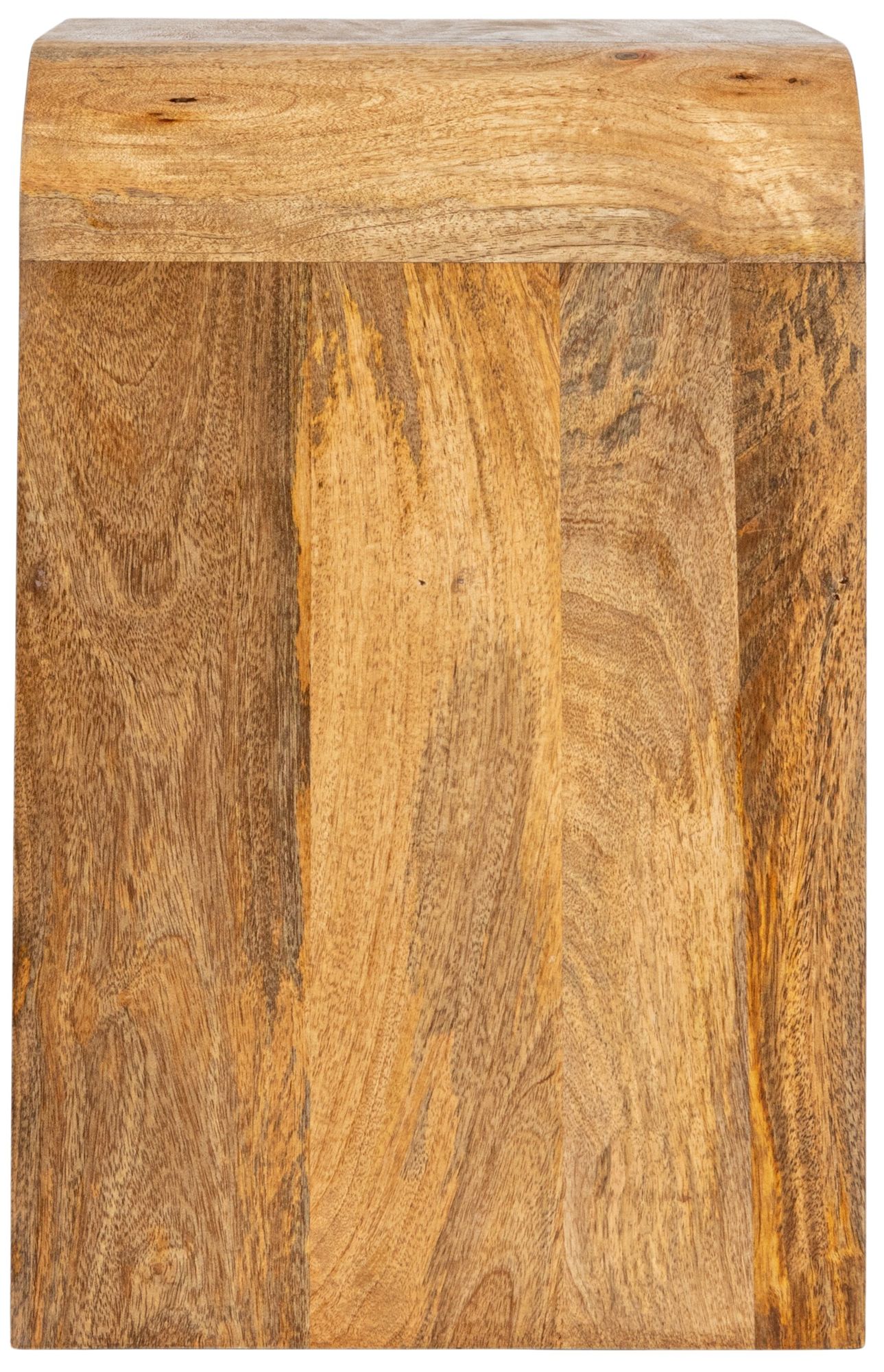 Image 6 Modern Waterfall Edge Mango Wood End Table with Shelf, Natural more views