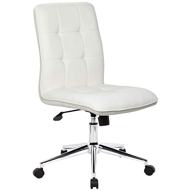 Image 1 Modern White Adjustable Office Chair