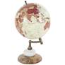 Modern Wood Metal and Marble Decorative World Map Globe