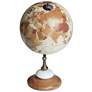 Modern Wood Metal and Marble Decorative World Map Globe