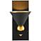 Moderne 12" High Blacksmith and Gold Leaf Wall Sconce