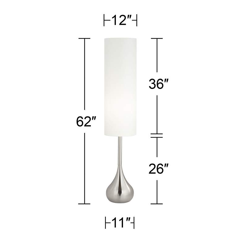 Image 6 Moderne Brushed Nickel Droplet Floor Lamp with Smart Socket more views