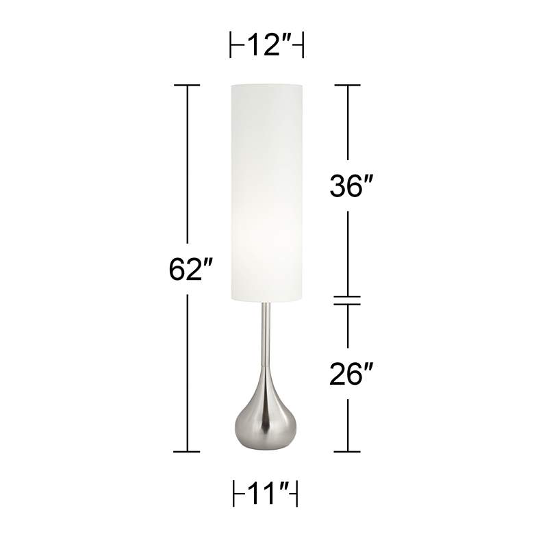 Image 7 Moderne Brushed Nickel Droplet Floor Lamp with Smart Socket more views