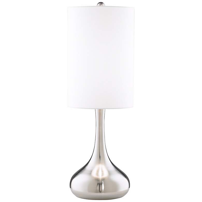 Image 1 Moderne Brushed Steel Finish Table Lamp
