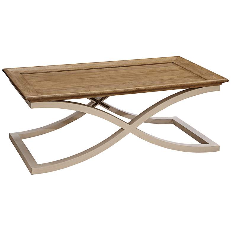 Image 1 Moderne Muse 52" Wide Bisque Rectangular Cocktail Table