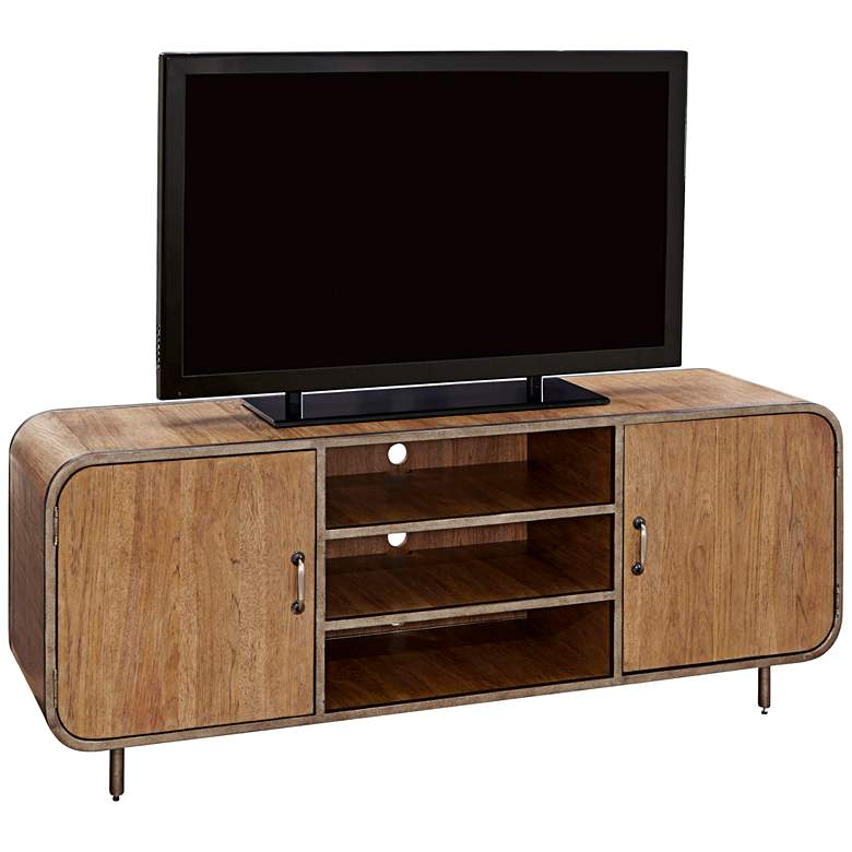 Image 1 Moderne Muse Bisque 2-Door Waterfall Media Console