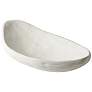 Modernist 19 1/2" Wide White Plaster Decorative Bowl