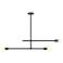 Modernist 40 3/4" Wide Matte Black 3-Light Pendant