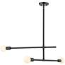 5_Modernist 40 3/4" Wide Matte Black 3-Light Pendant more views