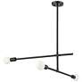7_Modernist 40 3/4" Wide Matte Black 3-Light Pendant more views