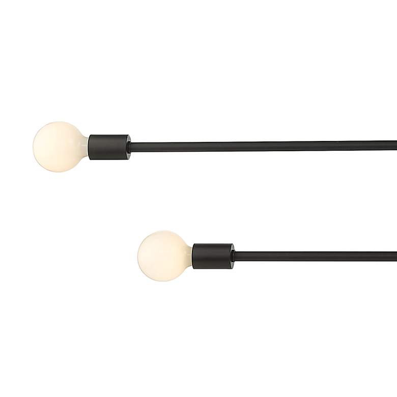 Image 4 Modernist 60 3/4" Wide Matte Black 5-Light Chandelier more views