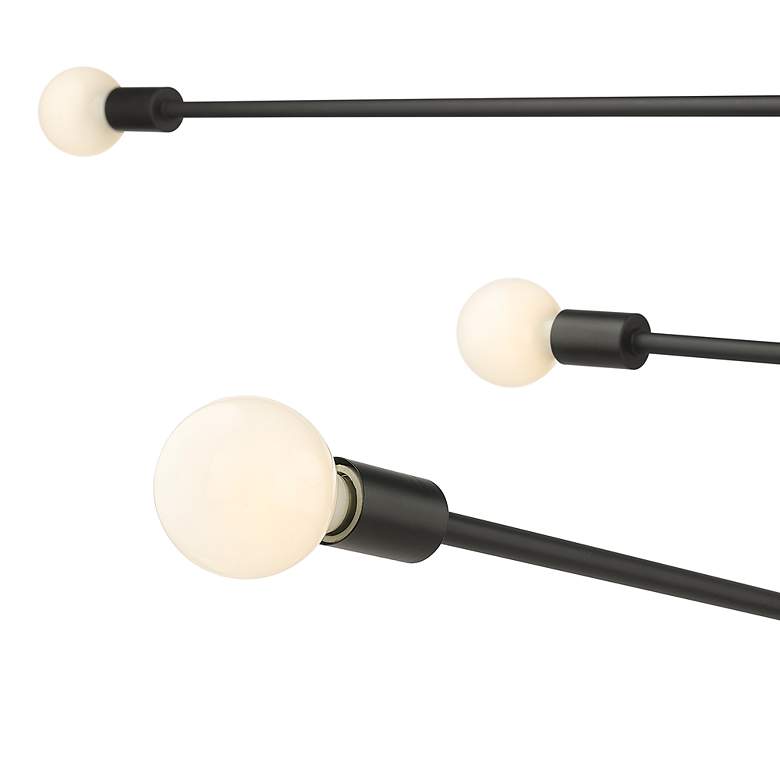 Image 5 Modernist 60 3/4" Wide Matte Black 5-Light Chandelier more views