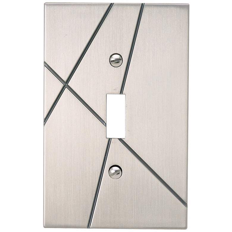 Image 1 Modernist Brushed Nickel Single Toggle Wall Plate