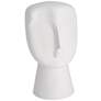 Modernist Bust 16 3/4" High Matte White Ceramic Statue