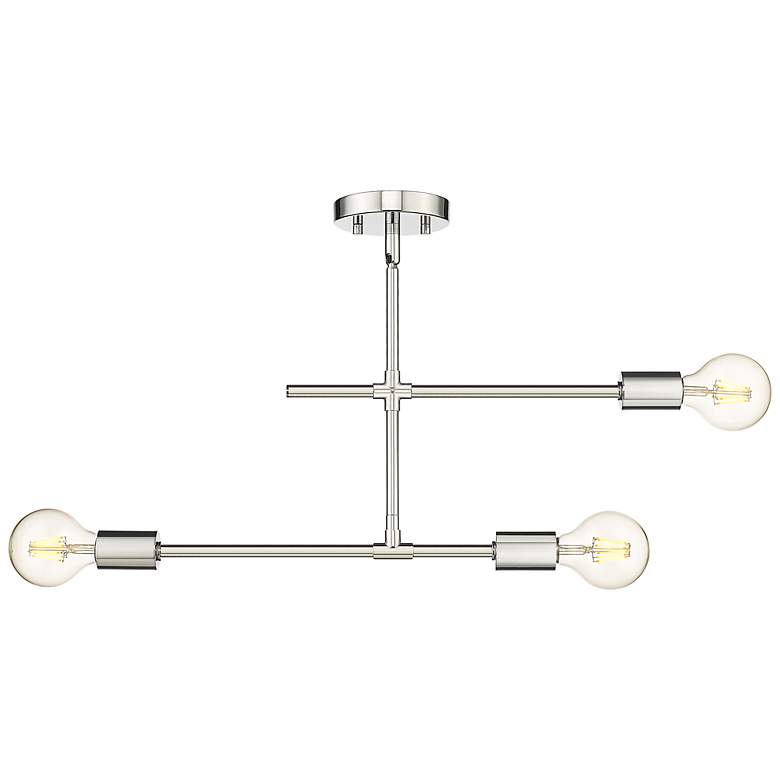 Image 2 Modernist by Z-Lite Chrome 3 Light Semi Flush Mount