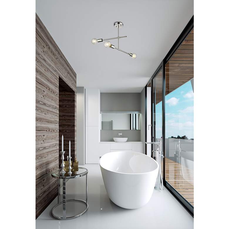 Image 4 Modernist by Z-Lite Chrome 3 Light Semi Flush Mount more views