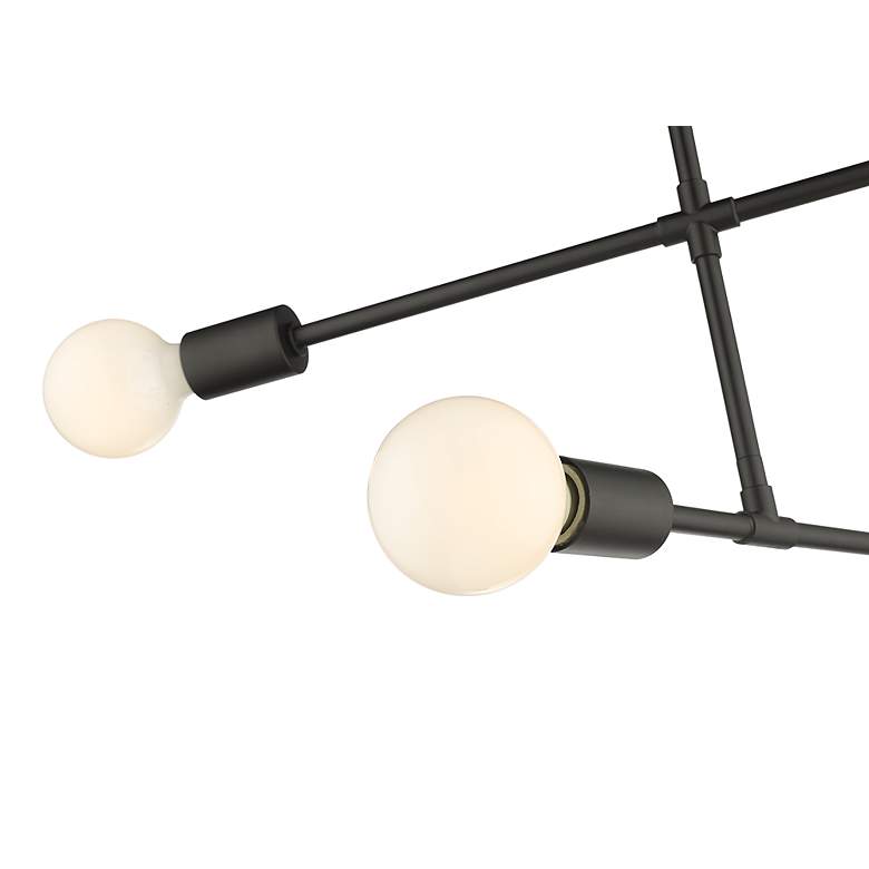 Image 7 Modernist by Z-Lite Matte Black 3 Light Semi Flush Mount more views