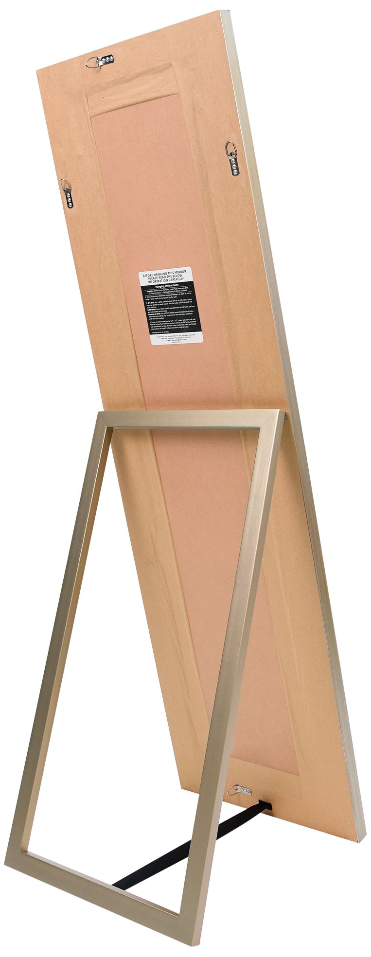 Moderno Beveled 18" x 64" Rectangular Cheval Mirror in scene