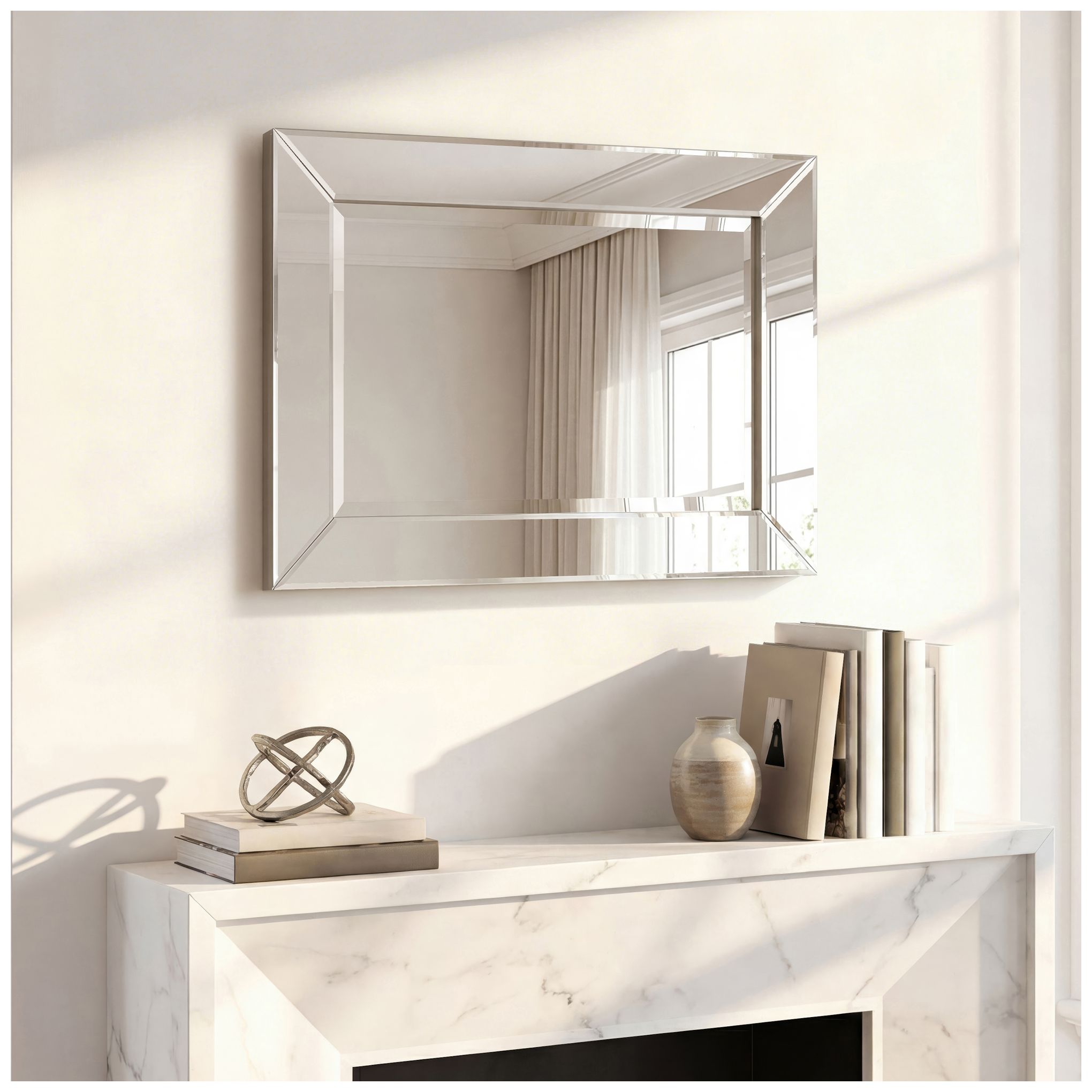 Moderno Beveled 20" x 30" Rectangular Wall Mirror