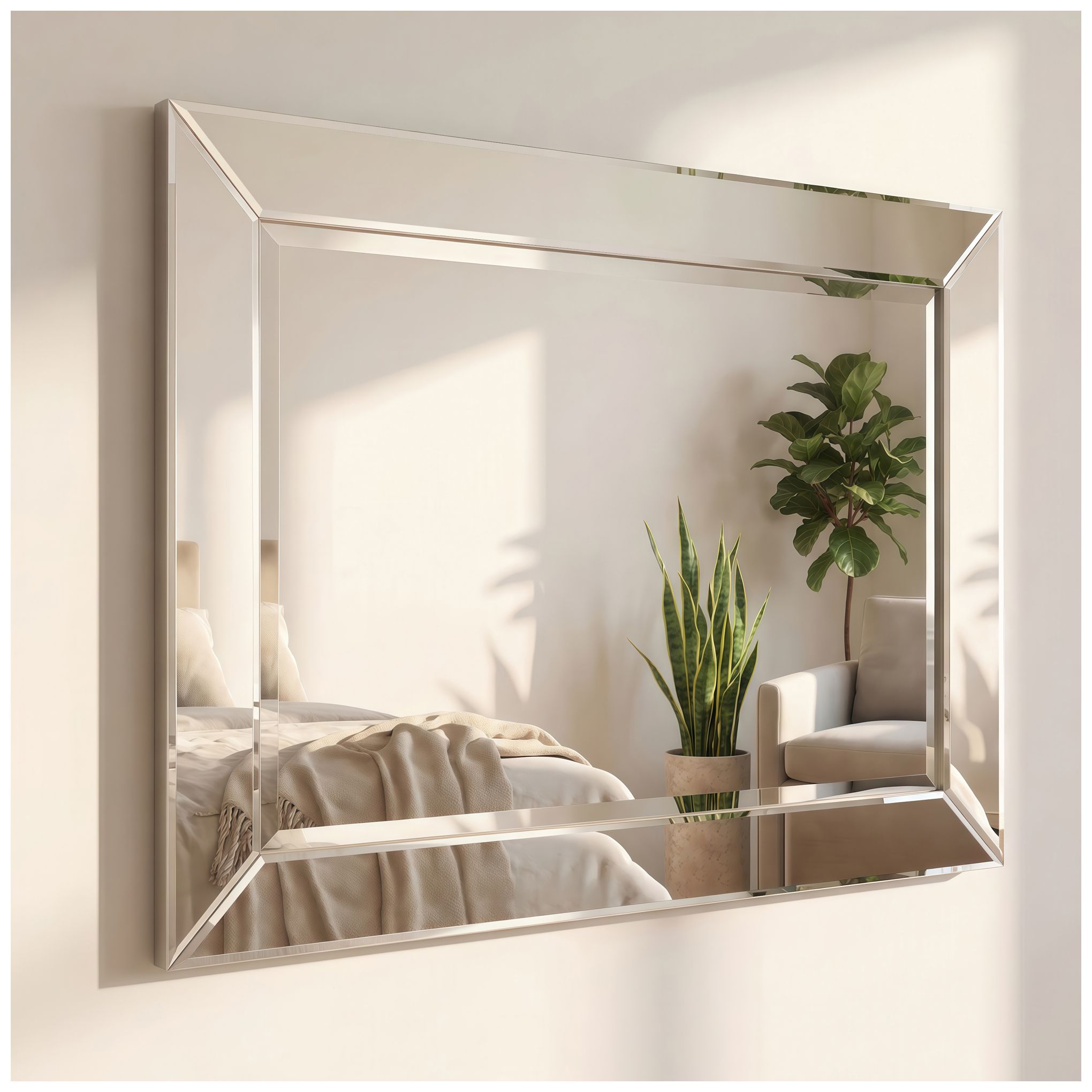 Moderno Beveled 24" x 36" Rectangular Wall Mirror