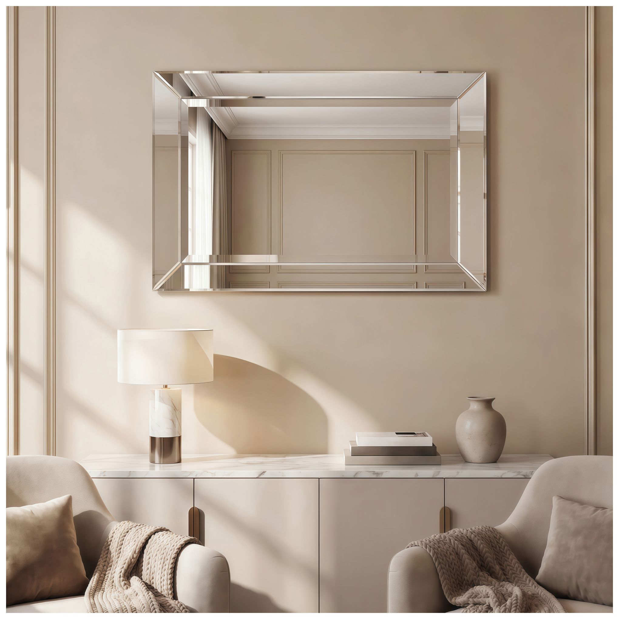 Moderno Beveled 24" x 36" Rectangular Wall Mirror
