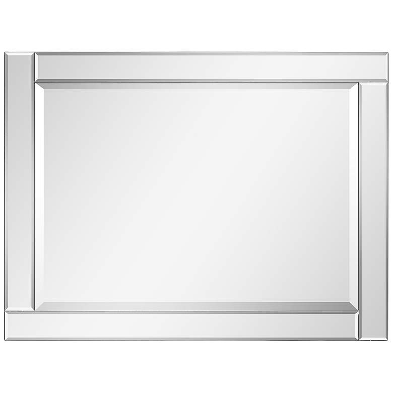 Image 4 Moderno Beveled 40 inch x 30 inch Oversized Rectangular Wall Mirror more views