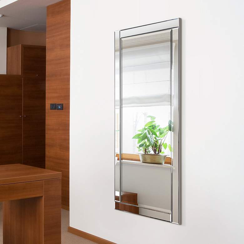 Image 6 Moderno Clear 24" x 54" Rectangular Wall Mirror more views