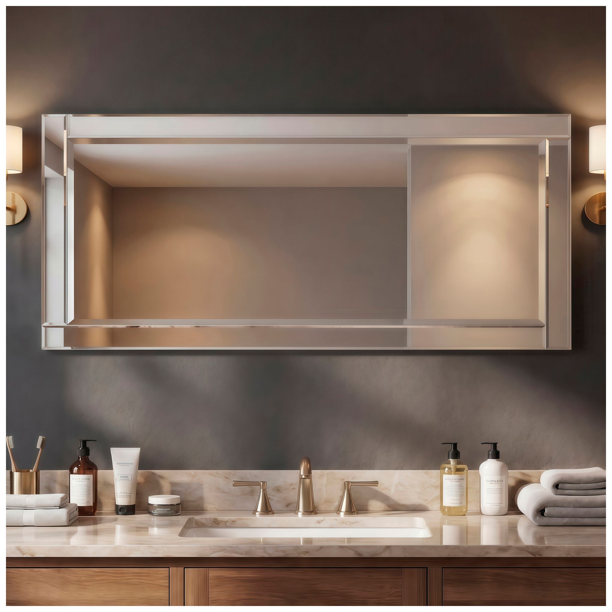 Moderno Clear 24" x 54" Rectangular Wall Mirror